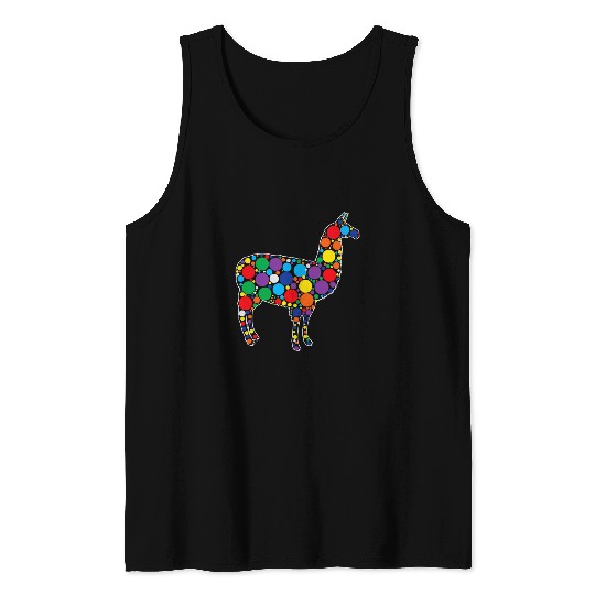 Llama Pet September th Polka Dot Llama International Dot Day Tank Tops