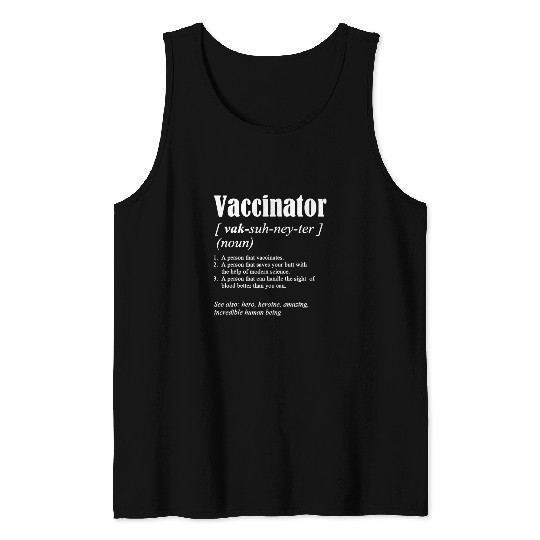 nurses Job Vaccinator Definition Quote Vaccine Health Care nurses Meme Tank Tops