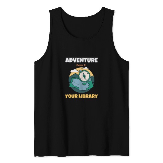Book Fun Adventure Begins At Your Library Summer Reading Program 04 6 Tank Tops