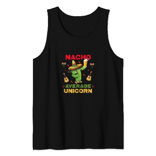 Unicorn Pet Nacho Average Unicorn Funny Cinco De Mayo Mexican Party 2 Tank Tops