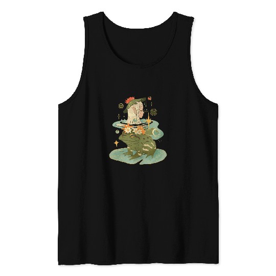 Frog Pet Fairycore Goblincore Gothic Fairy Grunge Fairytale Tank Tops