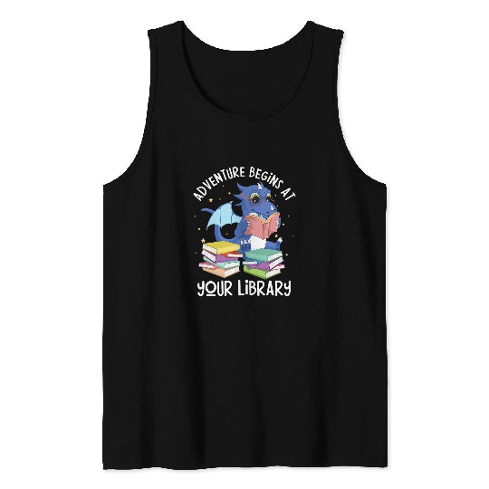 Book Fun Adventure Begins At Your Library Summer Reading 04 Dragon Tank Tops