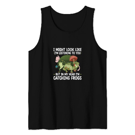 Frog Pet Catching Frog Hunting Design for Toad Gigger Frogging Tank Tops