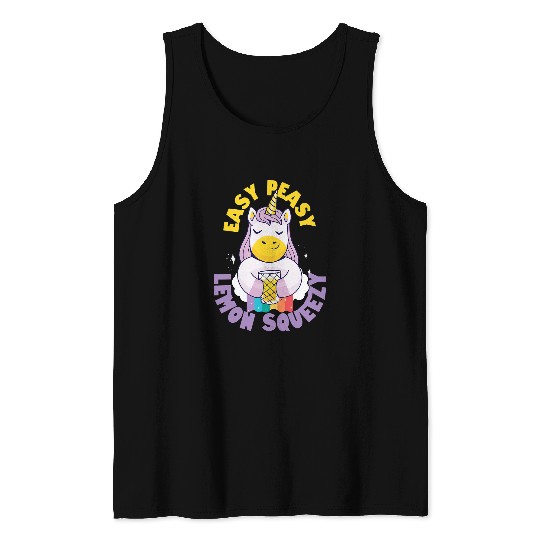 Unicorn Pet Lemonade Stand Lemon Squeezy Entrepreneur Kids Tank Tops