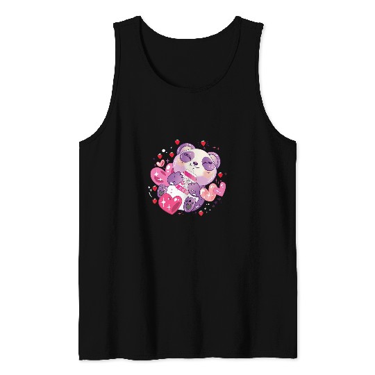 Cow Pet Strawberry Milk Bear Strawberry Shake Japanese Pink Cute Cow Tank Tops