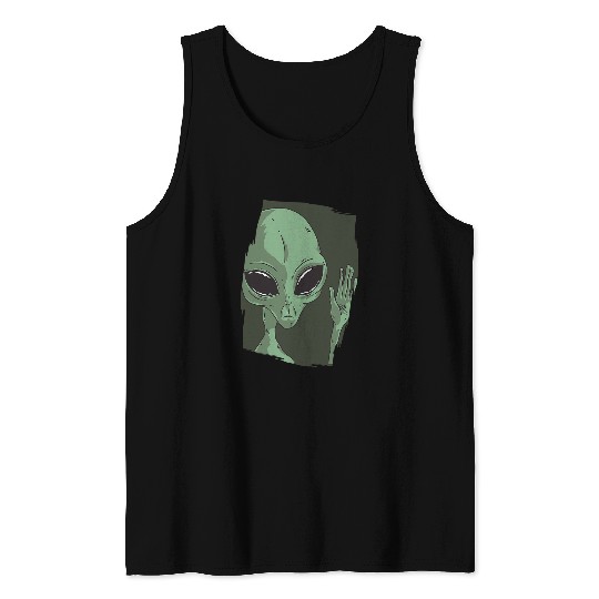 Aliens UFO Waving 2I Aliens Greetings UFO Tank Tops