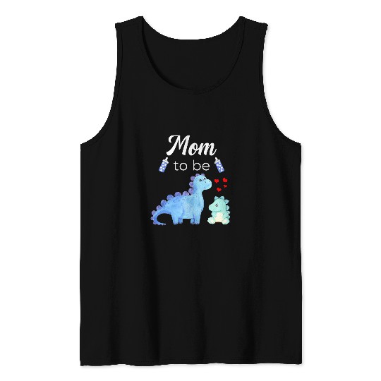 Dinosaur Pet Mom To Be Dinosaur Baby Shower For Boy Tank Tops