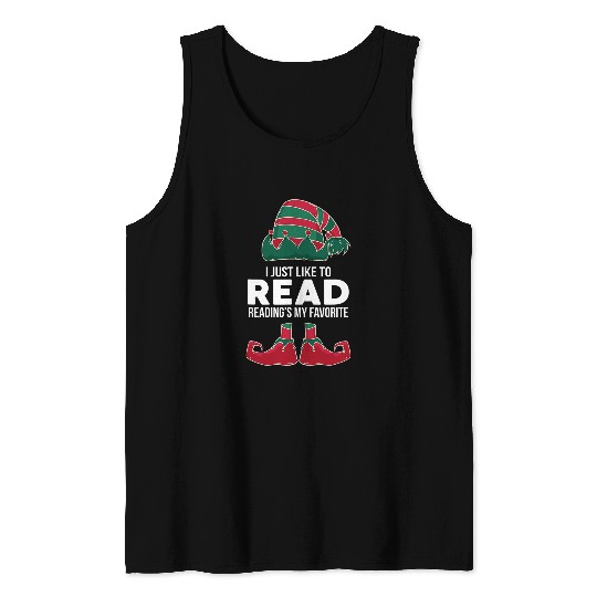 Book Fun I Just Like To Read Readings My Favorite xmass Book Club Fan Tank Tops