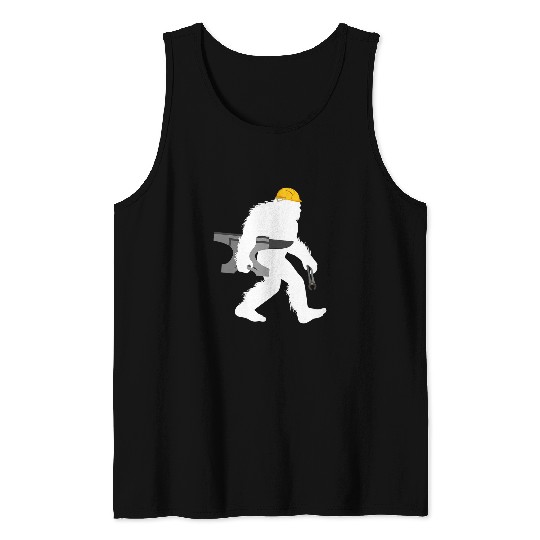 Bigfoot Pet Blacksmithing Cryptid Blacksmith Sasquatch Tank Tops
