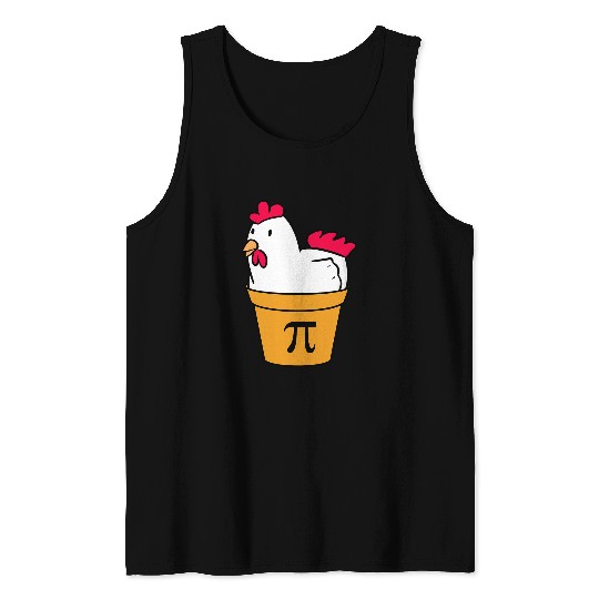 Chicken Pet Funny Math Chicken Pot Pi Chicken Pot Pie Tank Tops