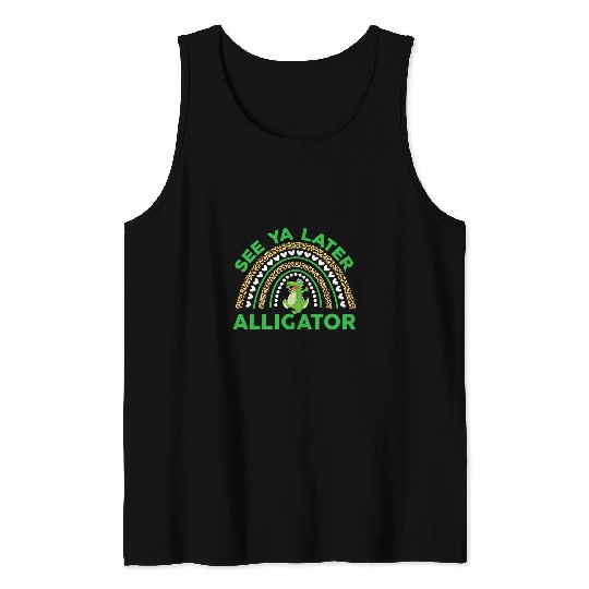Alligator Pet  See Ya Later Alligator Gator Girl Kids Tank Tops