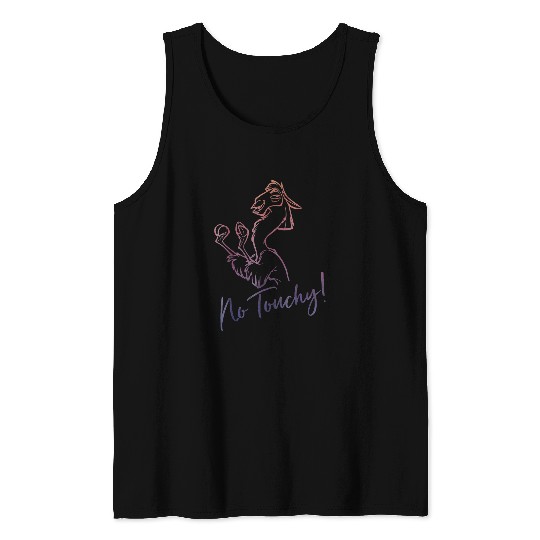 Llama Pet Dsny Emperors New Groove Llama No Touchy Graphic Tank Tops