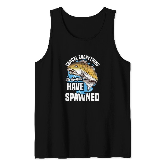 Fishing Fun Redfish Fisher Spot Rod Redfish Fishing Redfish Fisherman Tank Tops