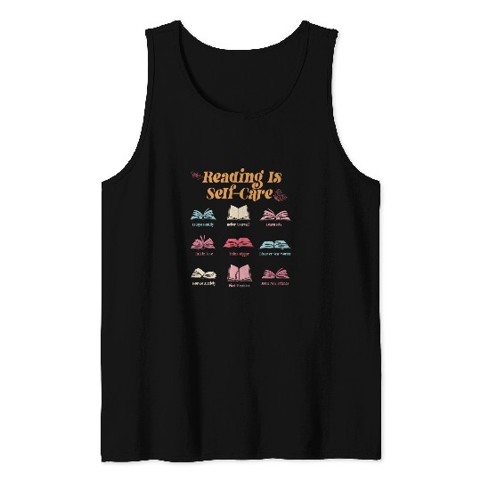 Book Fun Reading Is SelfCare Book Mental Health Matters Awareness Tank Tops