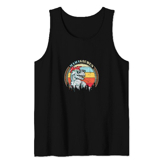 Dinosaur Pet vintages Funny Mama Mamasaurus T rexs Dinosaur Family Matching Tank Tops