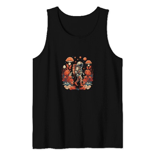 Astronaut Job Mushroom Cottagecore Farmcore vintages Aesthetic 1 Tank Tops