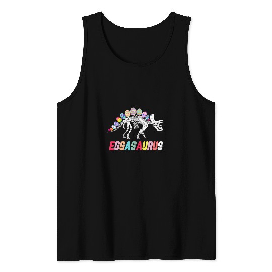 Dinosaur Pet Easter Eggasaurus Stegosaurus Easter Egg Tank Tops