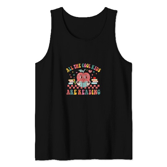 Book Fun All The Cool Kids Are Reading Book Reading Teacher School 1 6 Tank Tops