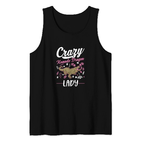 Komodo Pet crazys Komodo Dragon Lady Monitor Lizard Girl Tank Tops