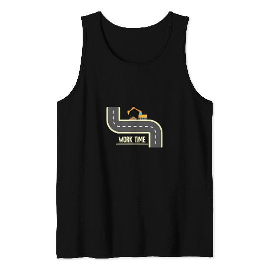 Excavator Fun Construction Work Heavy Equipment Excavator Operator Tank Tops