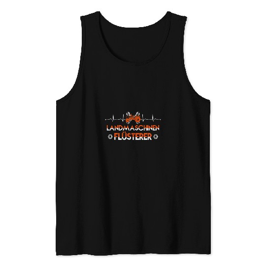 Tractor Fun driving Mens Agricultural Mechanic Agriculture Tractor Heartbeat Tank Tops