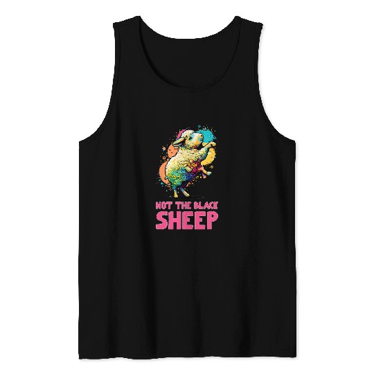 Sheep Pet Not the Black Sheep Sheepherders Farmer Wool Tank Tops