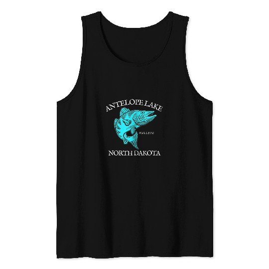 Fishing Fun Antelope Lake North Dakota Walleye Fishing Tank Tops