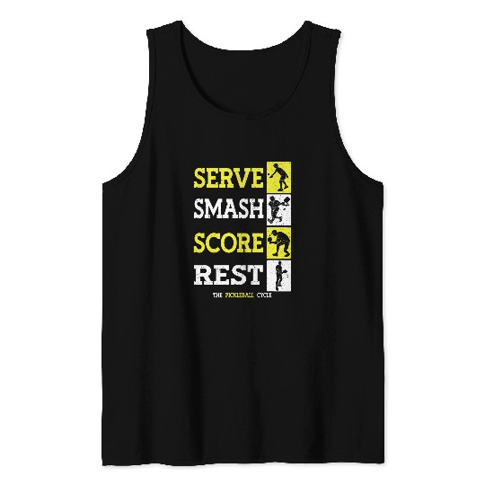 Sport Pickleball Pickleball Design For Pickleball Player Serve Smash Score 2 Tank Tops