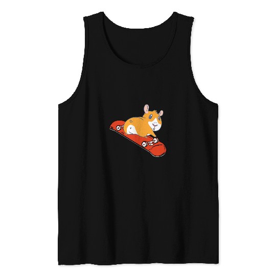 Guinea Pig Pet Skateboard 22 Tank Tops