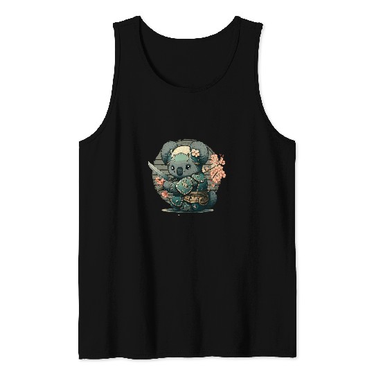 Koala Pet Samurai Koala Warrior Japanese Ninja Koala Kawaii23 12 Tank Tops