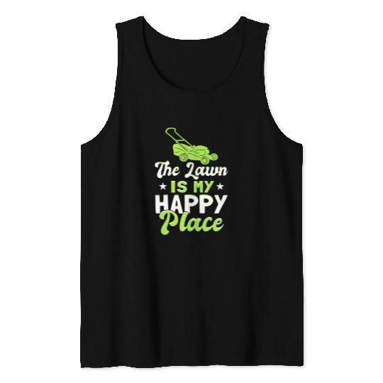 Lawn Mower Fun Gardener Garden Gardening Mow Grass 10 Tank Tops