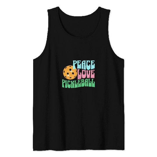 Sport Pickleball vintages Retro Girls Pickleball Peace Love Pickleball 2 Tank Tops