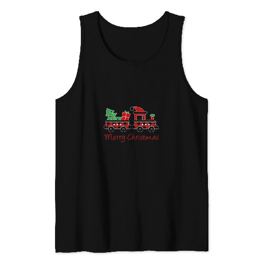 Woodworker Job Christmas Train Lumberjack Train Tank Tops