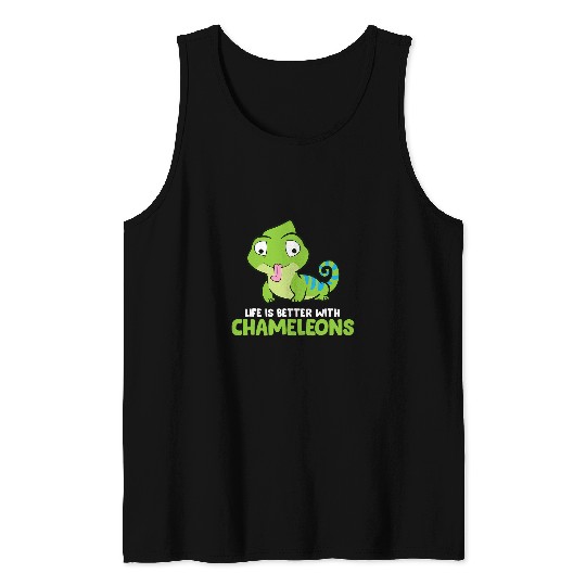 Chameleon Pet Life Is better With Chameleons 2 Tank Tops