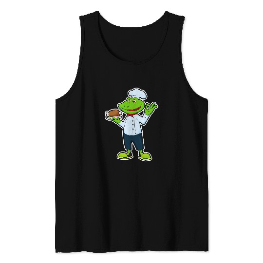 Frog Pet Cook Chef hat Chicken Tank Tops