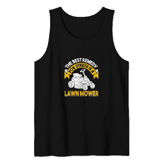 Lawn Mower Fun Gardener Garden Gardening Mow Grass 14 Tank Tops