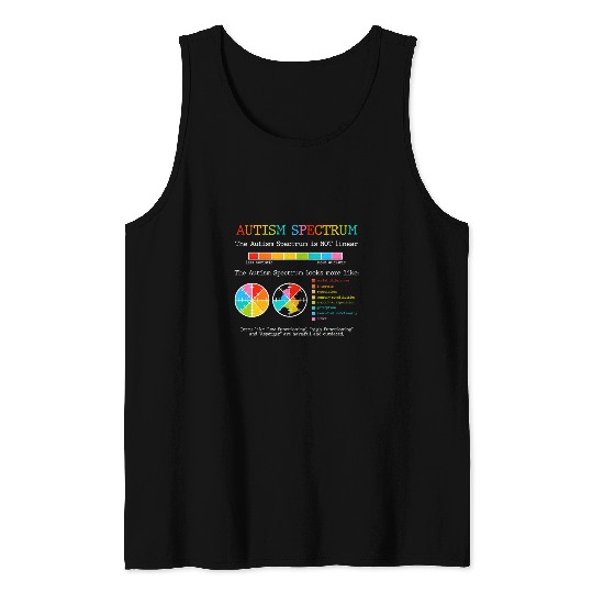 Autism Puzzle Spectrum ADHD ASD Neurodiversity Teacher Support Tank Tops