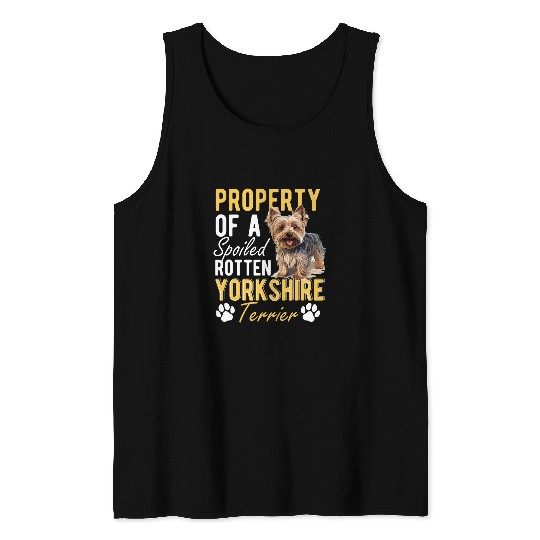 Yorkshire Pet Dog Yorkie Property of a spoiled rotten Yorkshire Terrier 2 Tank Tops
