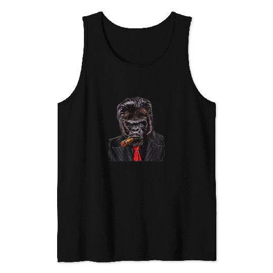 Gorilla Pet as a Mob Boss Tank Tops