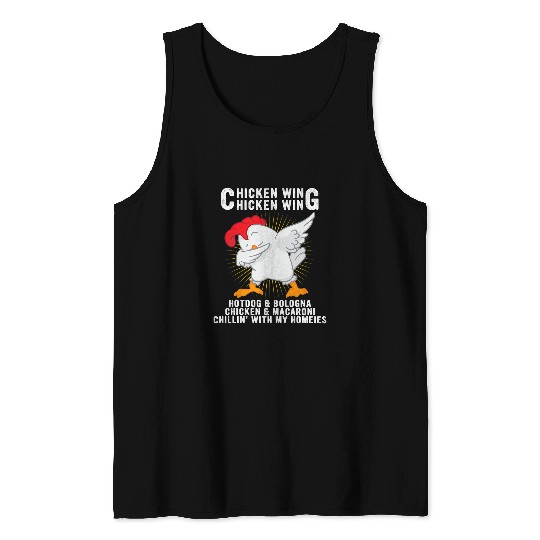 Chicken Pet Wing Chicken Wing Hotdog and Bologna Tank Tops