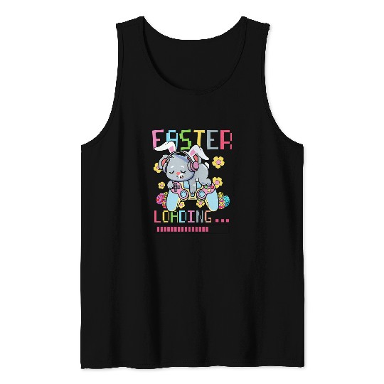 Koala Pet Easter Loading Easter Bunny Koala Funny Gamer Easter Tank Tops