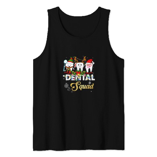 dentists Job Hygienist Christmas Dental Squad Outfit Tank Tops