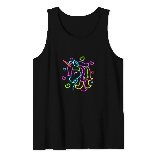 Unicorn Pet Lets Glow Kawaii Cute Pony Horse Party Girl Women Tank Tops