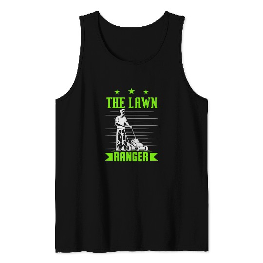 Lawn Mower Fun Humor Landscaper Janitor Tank Tops