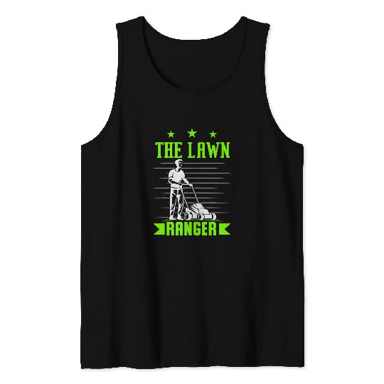 Lawn Mower Fun Humor Landscaper Janitor Tank Tops