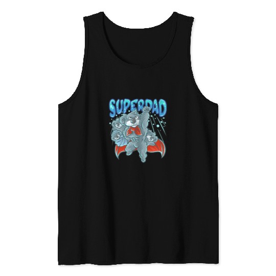 Koala Pet Dad Super Dad Superhero Daddy Fathers Day Tank Tops