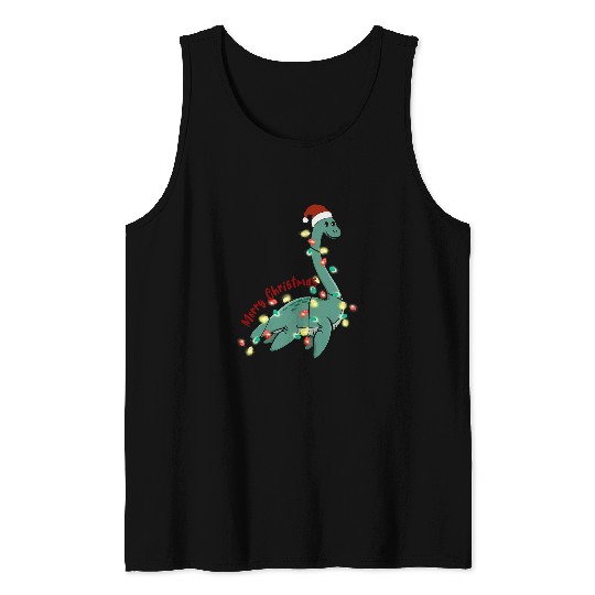 Dinosaur Pet Santa Dinosaur Christmas Klaus Merry xmass Team Santa Tank Tops