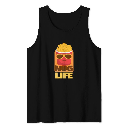 Chicken Pet Nug Life Kawaii Chicken Nuggets Bucket Character Hilarious Tank Tops