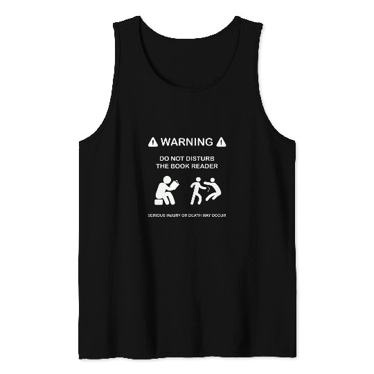 Book Fun Do Not Disturb Funny Book Tank Tops