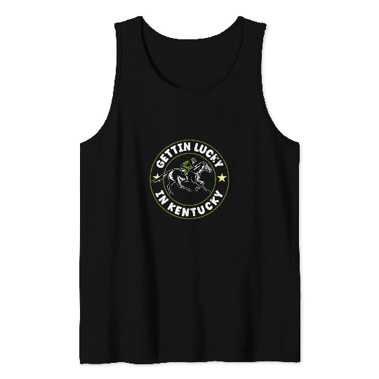 Horse Pet vintages Getting Lucky In Kentucky Funny Horse Racing Tank Tops